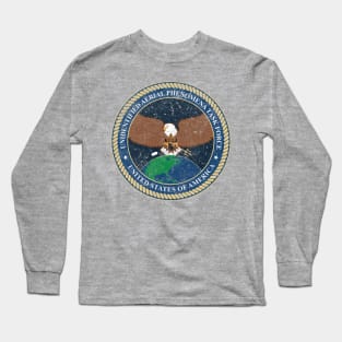 Unidentified Aerial Phenomena Task Force (UAPTF) Insignia - Grunge Textured Long Sleeve T-Shirt